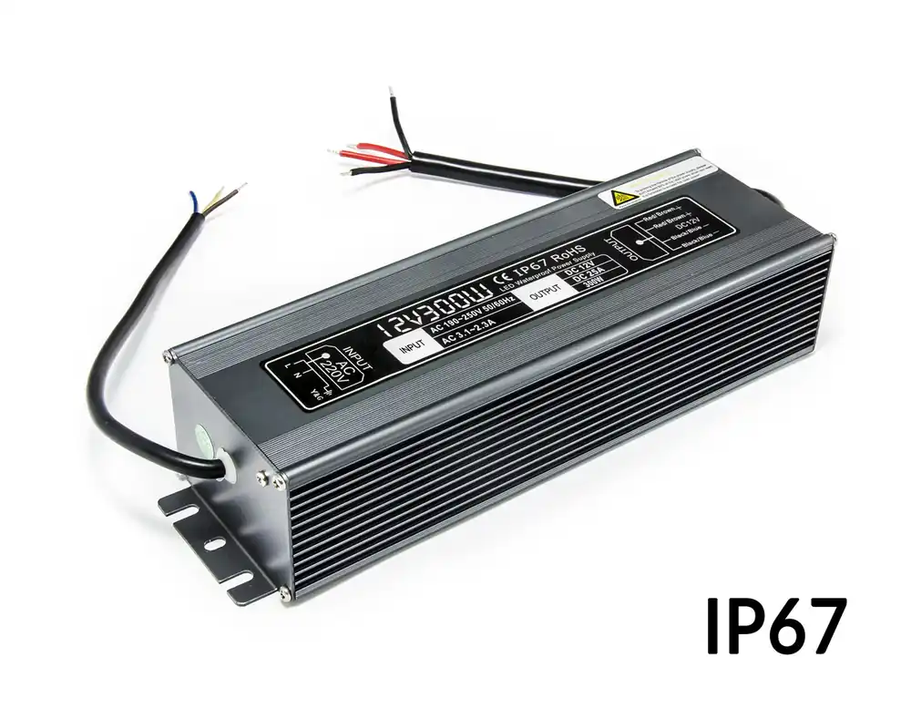 Napájecí zdroj pro LED osvětlení voděodolný IP67 12V 25A 300W Dokud Zásoby Vydrží