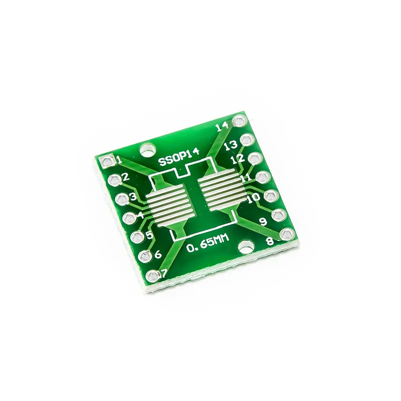 Pouze Dnes PCB redukce z SOP14 0.65mm, SSOP14 1.27mm na DIP 2.54mm