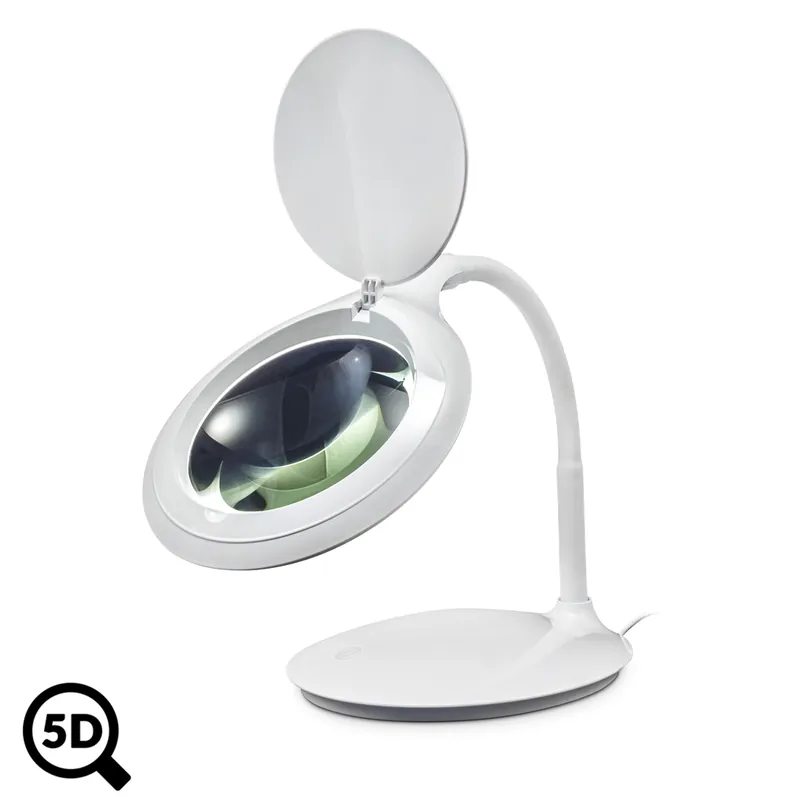 Omezená Nabídka Stolní LED lampa IB-9101 s lupou 122mm, regulací a zvětšením 2.25x, 5D