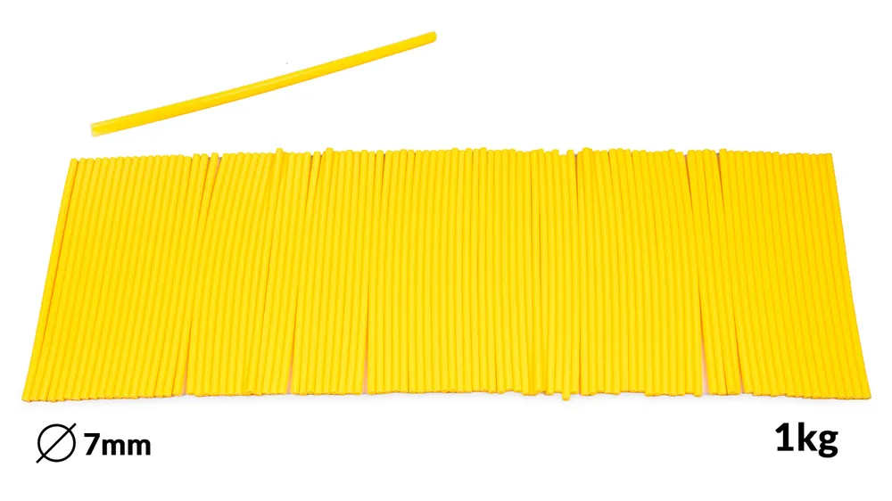 Přímo Od Výrobce Náplně tavné žluté do lepící pistole průměr 7mm 1kg