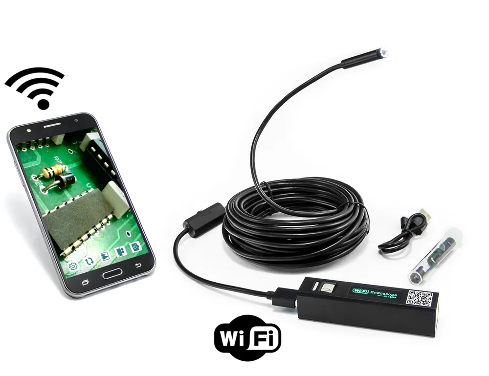 Super Cena WiFi endoskop pro Android a iOS, krytí IP66, tvarovatelný kabel 10m