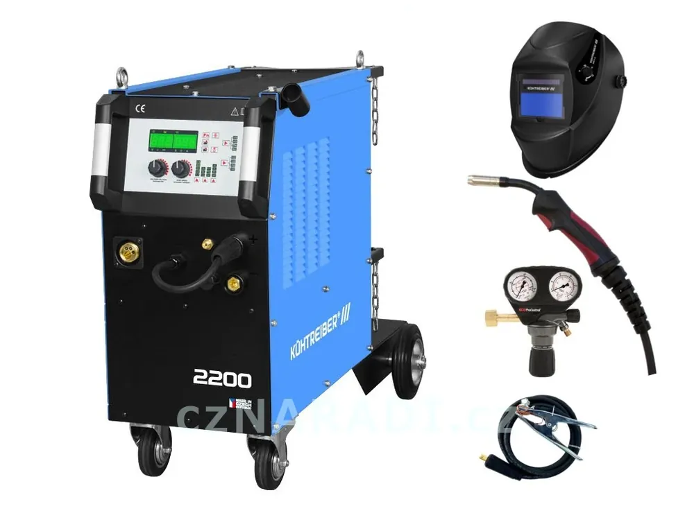 Dokud Zásoby Vydrží KITin 2200 Multi MIG Synergic V2 + hořák + ventil + kukla SET TOP