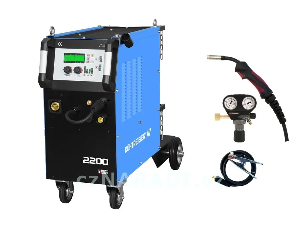 Nejprodávanější KITin 2200 Multi MIG Synergic V2 + hořák + ventil, záruka 3 roky
