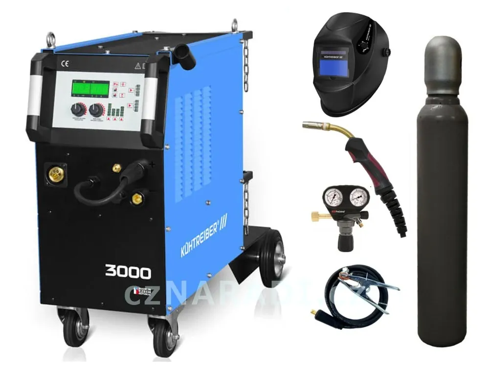 KITin 3000 Multi MIG Synergic V2 + zem + hořák + ventil + kukla + lahev SET TOP Autentický