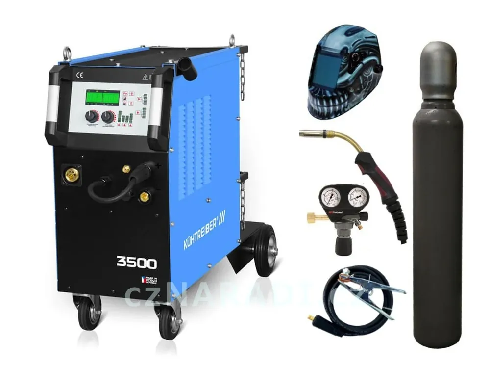 KITin 3500 Multi MIG Synergic V2 + hořák + ventil GCE + kukla Predator + lahev Nejlepší Volba