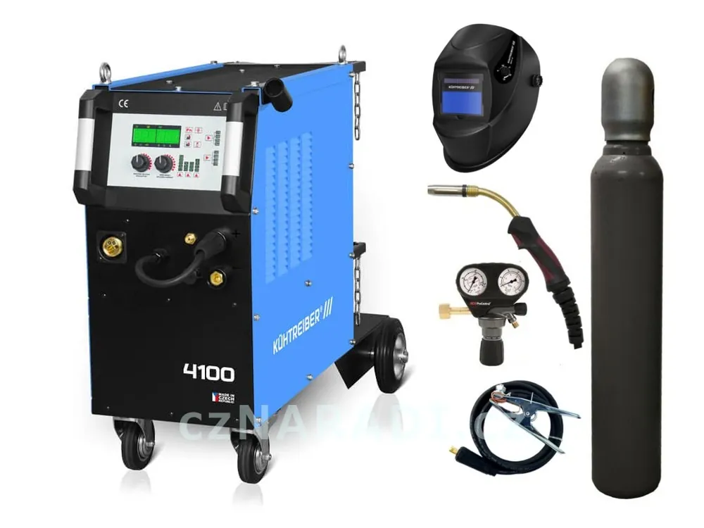 KITin 4100 Multi MIG Synergic + zem + hořák + ventil GCE + kukla + lahev, záruka 3 roky Omezená Nabídka