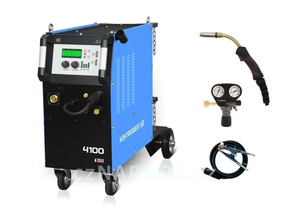 Zlevněný KITin 4100 Multi MIG Synergic + zem + hořák + ventil GCE, záruka 3 roky